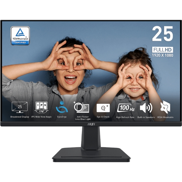 Monitor MSI PRO MP251 / 24.5" / FHD / IPS / 100Hz / 1ms (MPRT) / black
