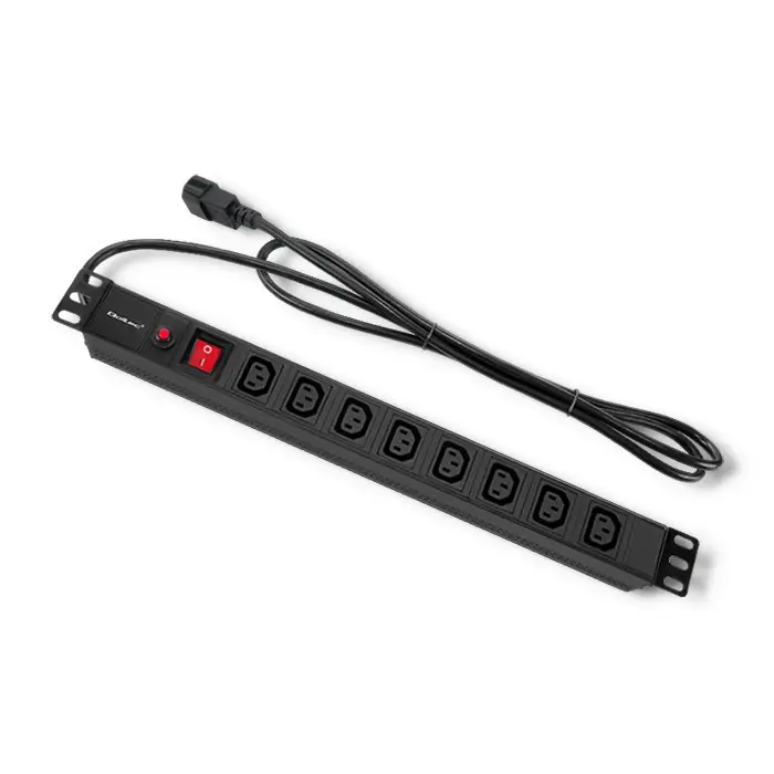 qoltec-53998-power-strip-for-rack-19-1u-10a-pdu-8xiec-c13-2m-40717-lipqocrak0006.webp