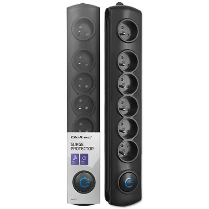 Qoltec Surge protector | 6 sockets | 3m
