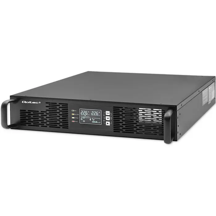 Qoltec Uninterruptible Power Supply (UPS) for RACK | 1kVA | 1000W | Power Factor 1.0 | LCD | EPO | USB | Online