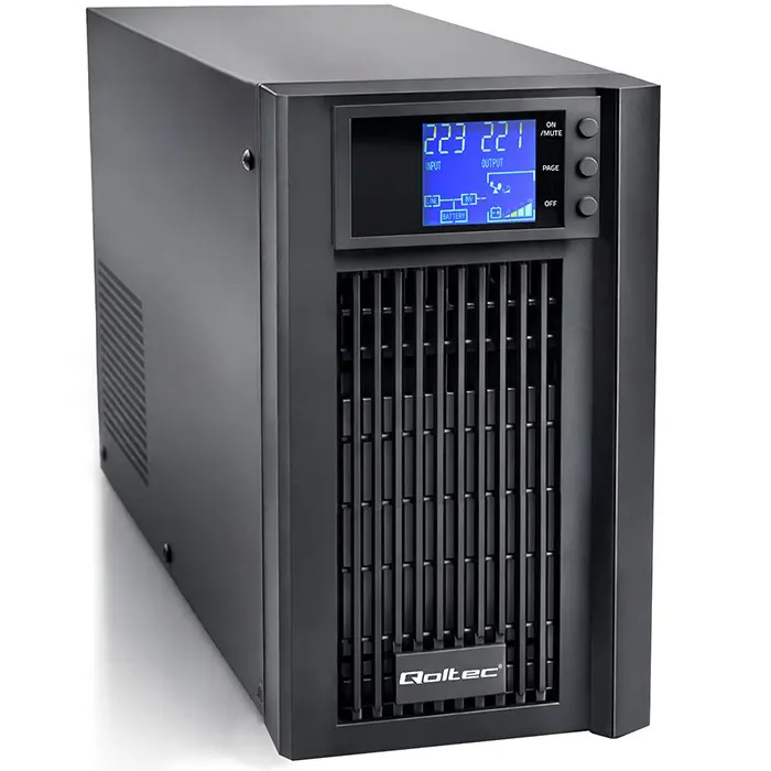Qoltec Zasilacz awaryjny UPS Pure Sine Wave | 2kVA | 1600W | AVR | LCD | Czysty Sinus
