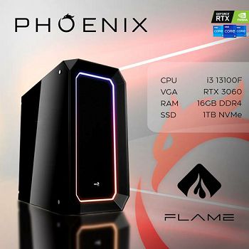 Računalo Phoenix FLAME Y-503 Intel i3-13100F/16GB DDR4/NVME SSD 1TB/RTX 3060