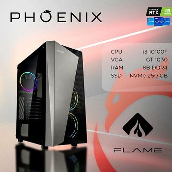 Računalo Phoenix FLAME Z-501 Intel i3-10100F/8GB DDR4/NVME SSD 256GB/GT1030