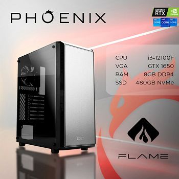 Računalo Phoenix FLAME Z-569 Intel i3-12100F/8GB DDR4/SSD 480GB/GTX 1650