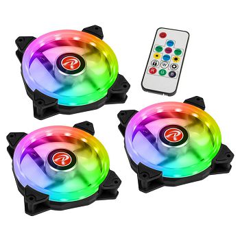 Raijintek Iris 12 Rainbow A-RGB LED-ventilator, 3 komada sa kontrolerom - 120mm 0R40B00112