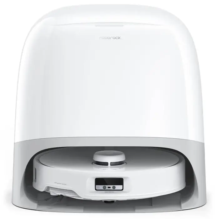 Roborock Qreevo Curv 5a1 Robotic Vacuum Cleaner with Self -Asking Station, white