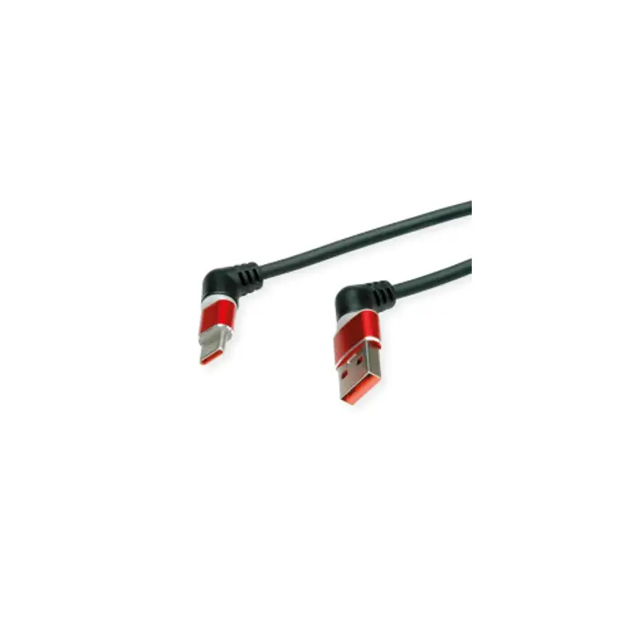 ROLINE 360° USB 2.0 kabel, C - A, M/M, 60W, crveno crni, 2 m