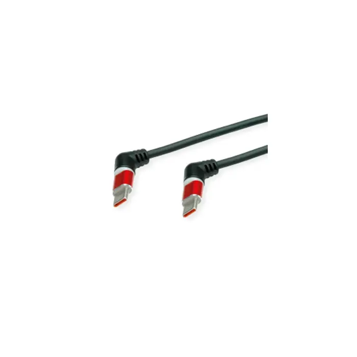 ROLINE 360° USB 2.0 kabel, C - C, M/M, 60W, crveno crno, 2 m