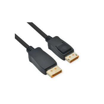 Roline DisplayPort kabel v2.1, 10K 60Hz, 54Gbit/s, UHBR13.5, DP-DP, M/M, crni, 3 m