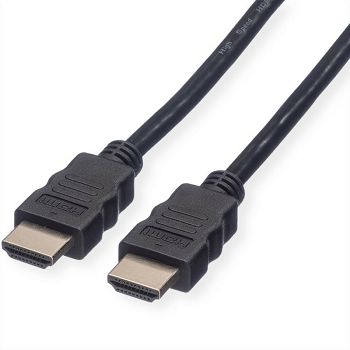 Roline VALUE Ultra HD 8K HDMI kabel sa mrežom, M/M, crni, 0.5m