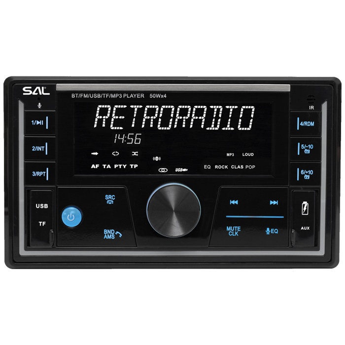 SAL Auto radio, 4 x 50W,  FM RDS, BT, USB, microSD - VB5500