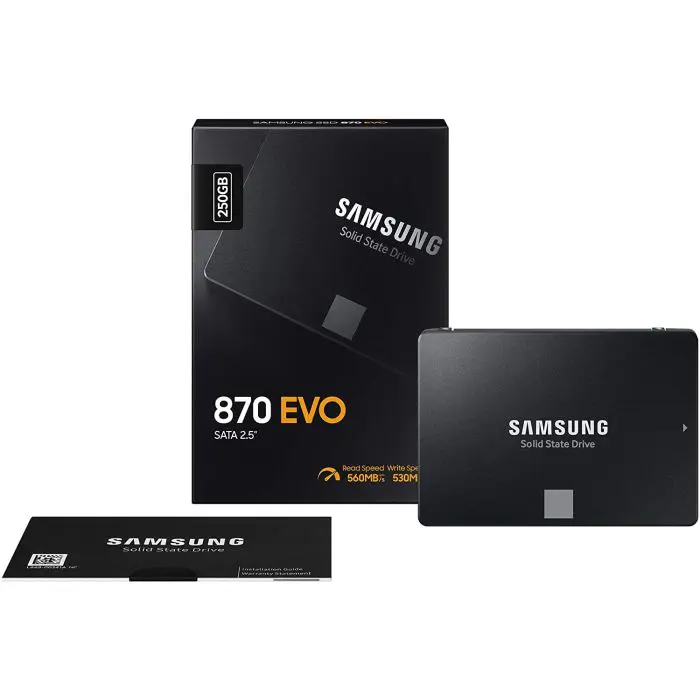 Samsung 250GB 870 EVO SSD SATA3 2.5 "disk