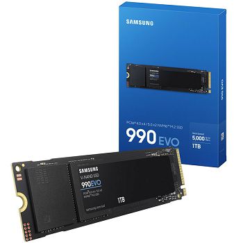 Samsung 990 EVO Series NVMe SSD, PCIe 4.0 M.2 Typ 2280 - 1 TB-MZ-V9E1T0BW