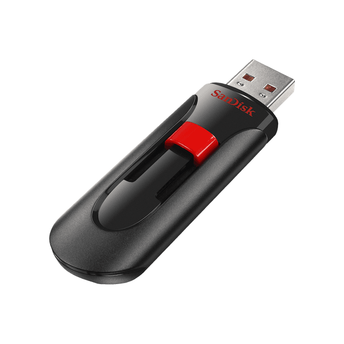 Sandisk Cruzer Glide 128GB USB 2.0 black and red memory stick