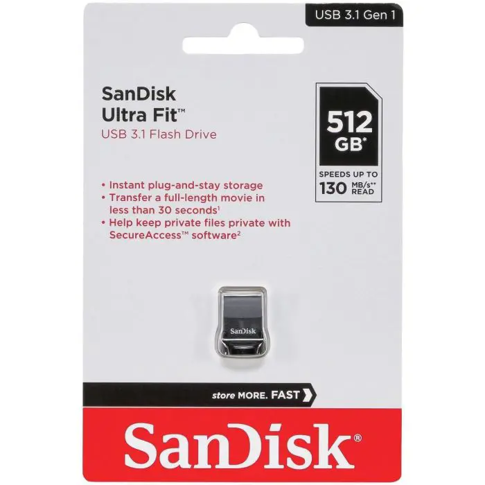 SanDisk Ultra Fit USB 512GB USB 3.1.