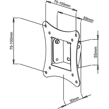 SBOX zidni stalak 13“ - 30“ / 33 - 76 , do 15 kg