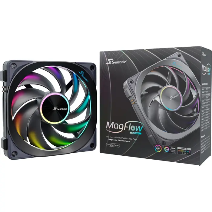 Seasonic MagFlow ARGB, case fan (black, 1-fan kit)