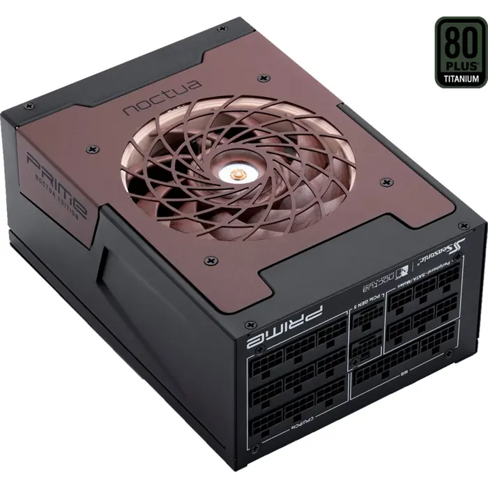 Seasonic PRIME TX-1600 Noctua Edition, PC power supply black, 2x 12-pin high-power GPUs, 6x PCIe, cable management, 1600 Watt