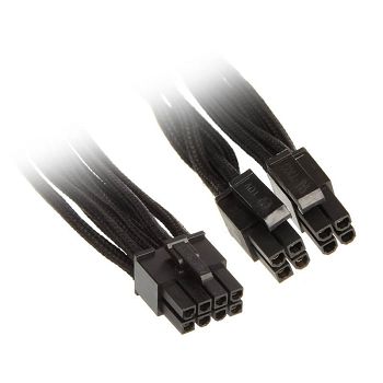 SilverStone 4+4-ATX/EPS-Kabel für modulare Netzteile - 550mm SST-PP06B-EPS55