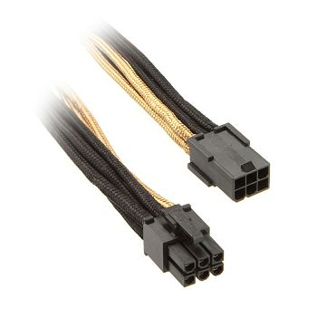 SilverStone 6-Pin-PCIe zu 6-Pin-PCIe Kabel 250mm - schwarz/gold SST-PP07-IDE6BG