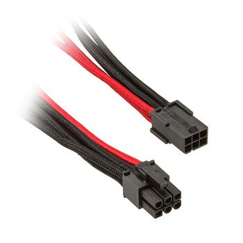SilverStone 6-Pin-PCIe zu 6-Pin-PCIe Kabel 250mm - schwarz/rot SST-PP07-IDE6BR