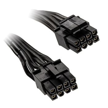 SilverStone 8 Pin ATX zu 4+4 Pin Kabel 350mm - schwarz SST-PP06BE-EPS35