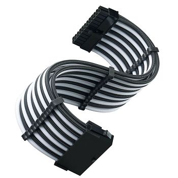 SilverStone ATX 24-Pin-Kabel, 300mm - Schwarz/Weiß SST-PP07E-MBBW