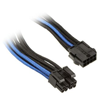 SilverStone EPS 8-Pin zu EPS/ATX 4+4-Pin Kabel, 300mm - schwarz/blau SST-PP07-EPS8BA