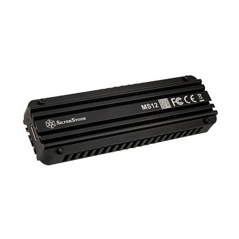 SilverStone MS12 M.2 SSD enclosure, USB 3.2 - black SST-MS12