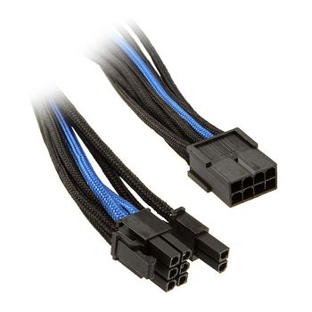 SilverStone PCI-8-Pin zu PCIe-6+2-Pin Kabel, 250mm - schwarz/blau SST-PP07-PCIBA