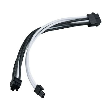 SilverStone PP07E-PCIBW 8-Pin-PCIe auf 6+2-Pin-PCIe Verlängerung, 250mm - Schwarz/Weiß SST-PP07E-PCIBW