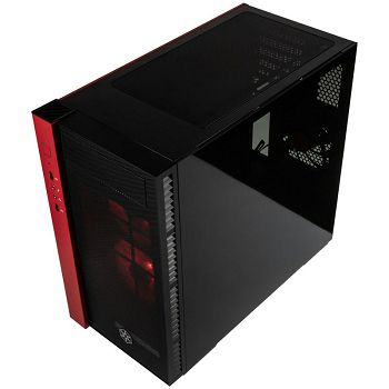 SilverStone Redline RL08 RGB Mini-ITX kućište, TG - crno/crveno Window SST-RL08BR-RGB