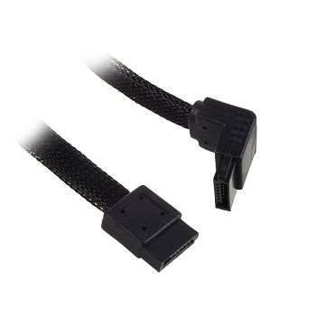 SilverStone SATA III Kabel 50cm kutni/ravni - Crna navlaka SST-CP08