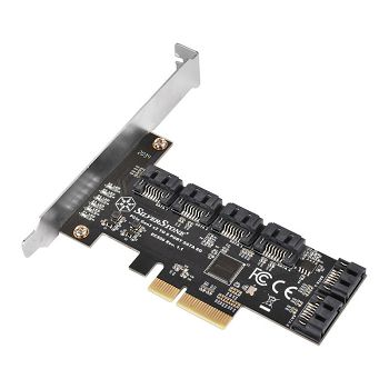 Silverstone SST-ECS06 SATA adapter card, PCIe 3.0, 6x SATA 6G - Low Profile SST-ECS06