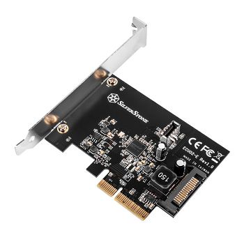 Silverstone SST-ECU02-E USB adapter card, PCIe 3.0, 1x USB-C 3.1 internal - Low Profile SST-ECU02-E