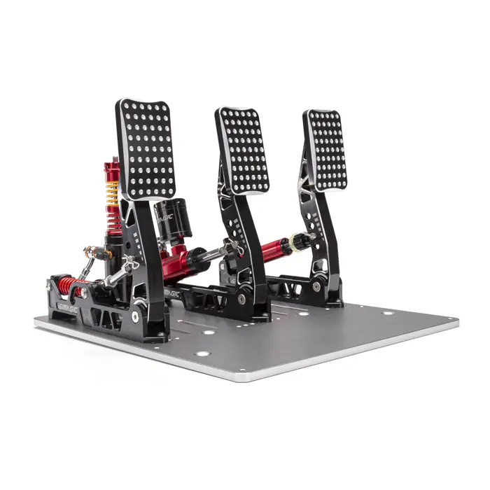 Simagic P2000 Hydraulic 3-Pedal Set, 100KG Loadcell - Crimson Edition