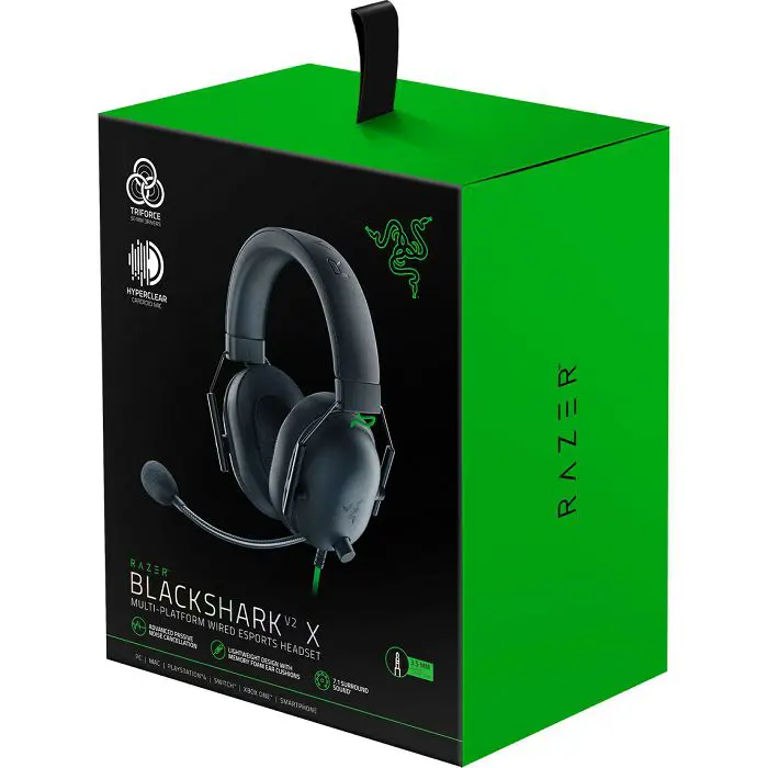 Slušalice Razer BlackShark V2 X, Virtual 7.1, PC/PS4/PS5, black, RZ04-03241000-R3G1
