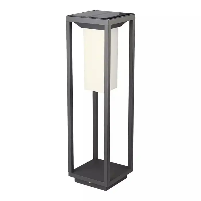 Solar Garden Bollard V-TAC 4W LED SAMSUNG CHIP Gray 2-functions IP65 VT-66 3000K 280lm