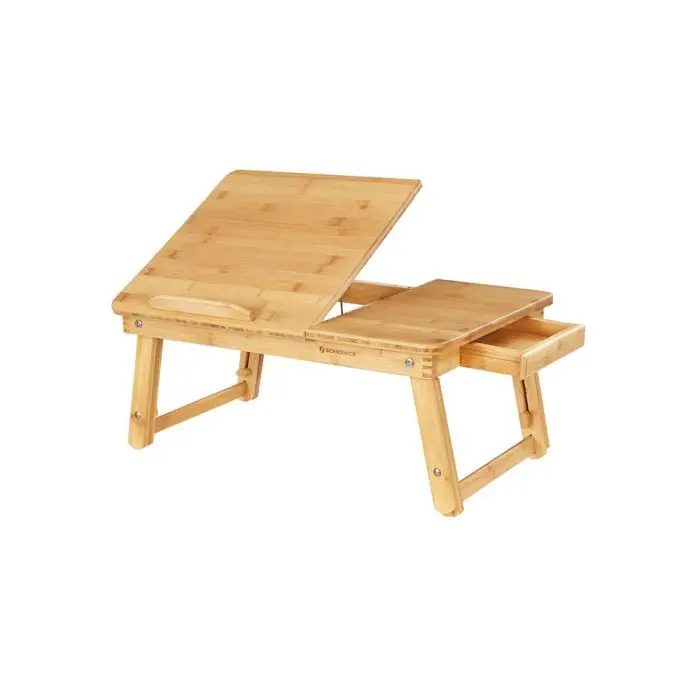 SONGMICS adjustable bamboo laptop table LLD01N