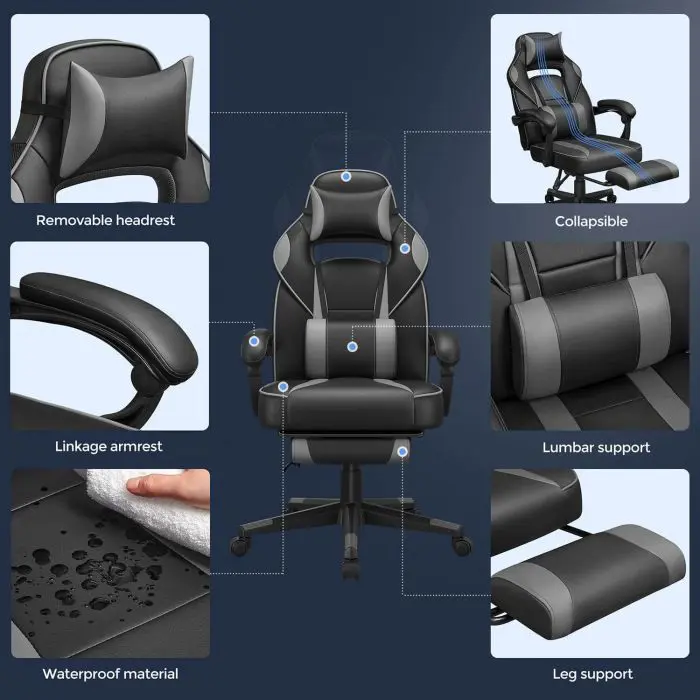 SONGMICS OBG073B03 office chair, black-gray