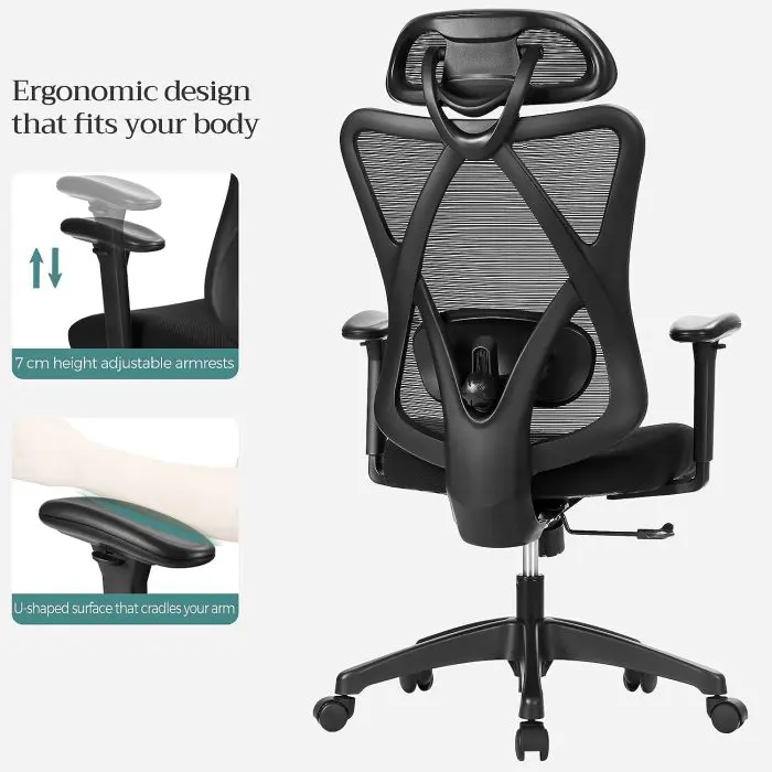SONGMICS OBN063B01 office chair, black