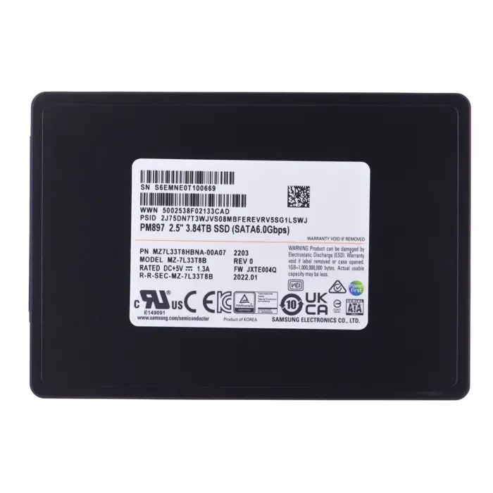 SSD Samsung PM897 3.84TB SATA 2.5" MZ7L33T8HBNA-00A07 (DWPD 3)
