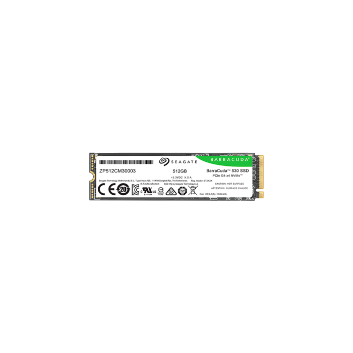 SSD SEAGATE BarraCuda 530 512GB M.2 2280-S2 PCIe Gen4 x4 NVMe 2.0, Read/Write: 7200/4300 MBps, TBW 300