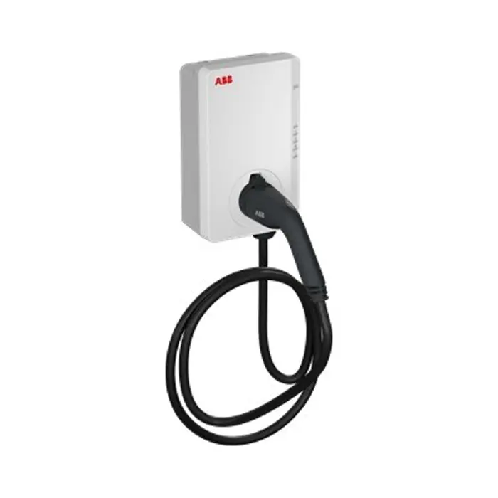 Stacja ładowania ABB Terra AC W22-G5-R-C-V2-0 wallbox Typ 2, 22kW, przewód 5m, zasilanie z 3 faz/32A, Bluetooth, Wi-Fi, Ethernet, z czytnikiem RFID, modem GSM/4G
