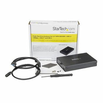 StarTech.com externes Laufwerksgehäuse S251BU31315 - 2.5" SATA HDDs/SSDs  - USB 3.1/USB-C - S251BU31315