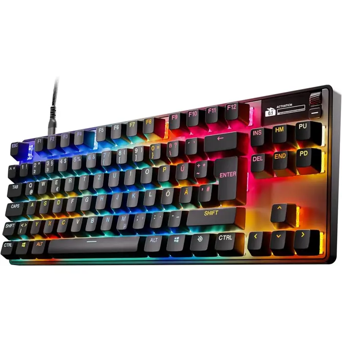 SteelSeries Apex Pro TKL Gen 3 Gaming-Tastatur, TKL-Tastatur (80 %), OLED-Display, OmniPoint 3.0 Switches, RGB – ISO (DE)-64743