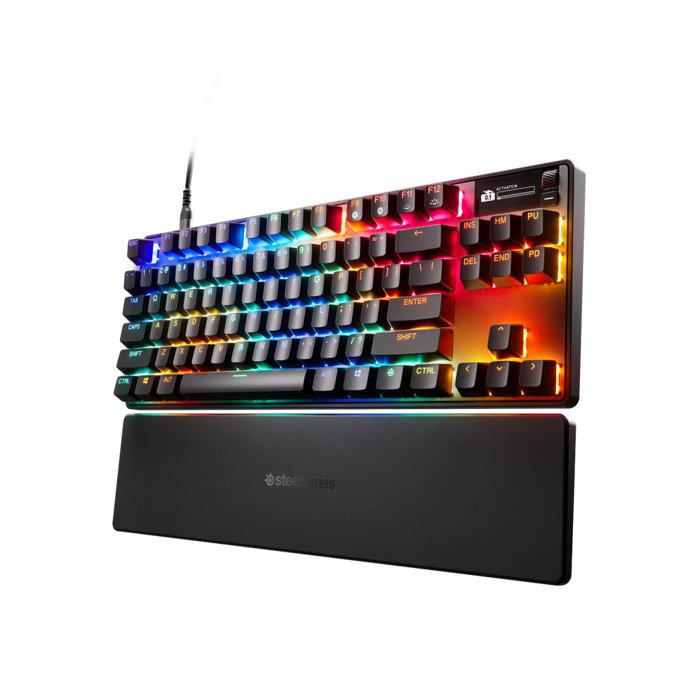 SteelSeries Apex Pro TKL Gen 3 Wireless Gaming-Tastatur, TKL-Tastatur (80 %), OLED-Display, OmniPoint 3.0 Switches, RGB – ISO (DE)-64874