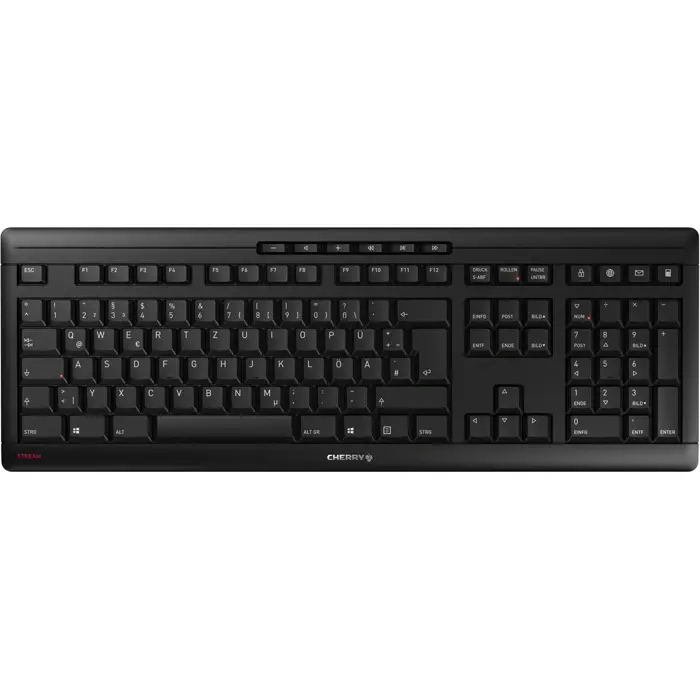 STREAM KEYBOARD WIRELESS (black, DE layout, Cherry SX scissor technology)