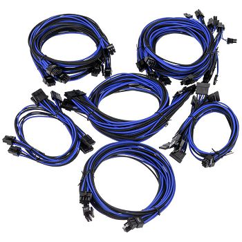 Super Flower Sleeve Cable Kit Pro - schwarz/blau SF-CKP-BKBL