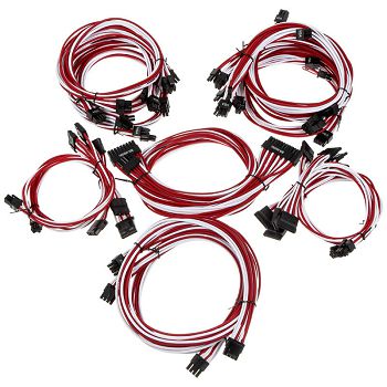 Super Flower Sleeve Cable Kit Pro - weiß/rot SF-CKP-WHRD
